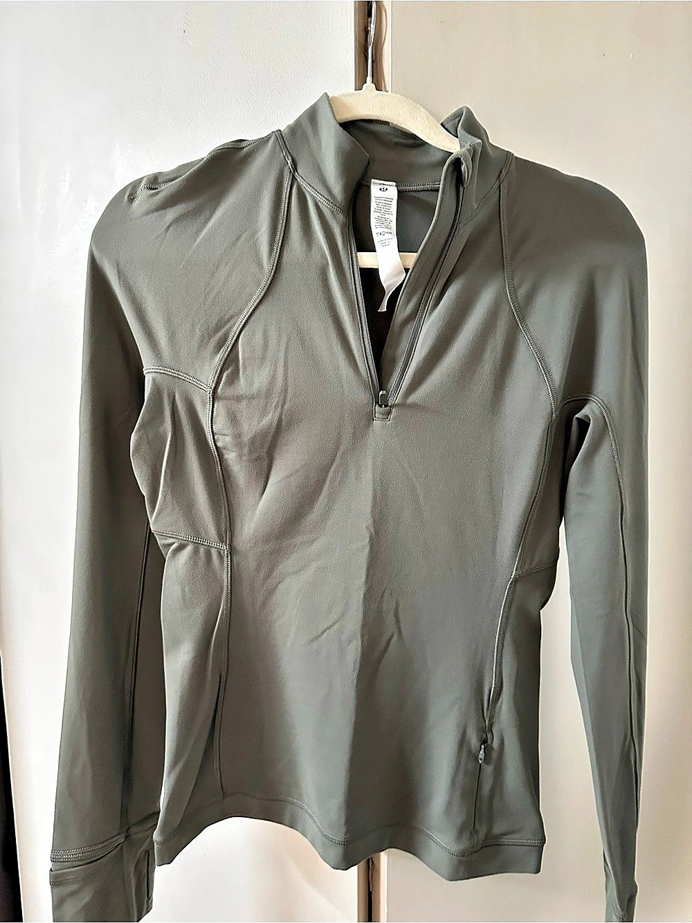 lululemon It’s Rulu? Run Half Zip Athletic Top Green Size 6